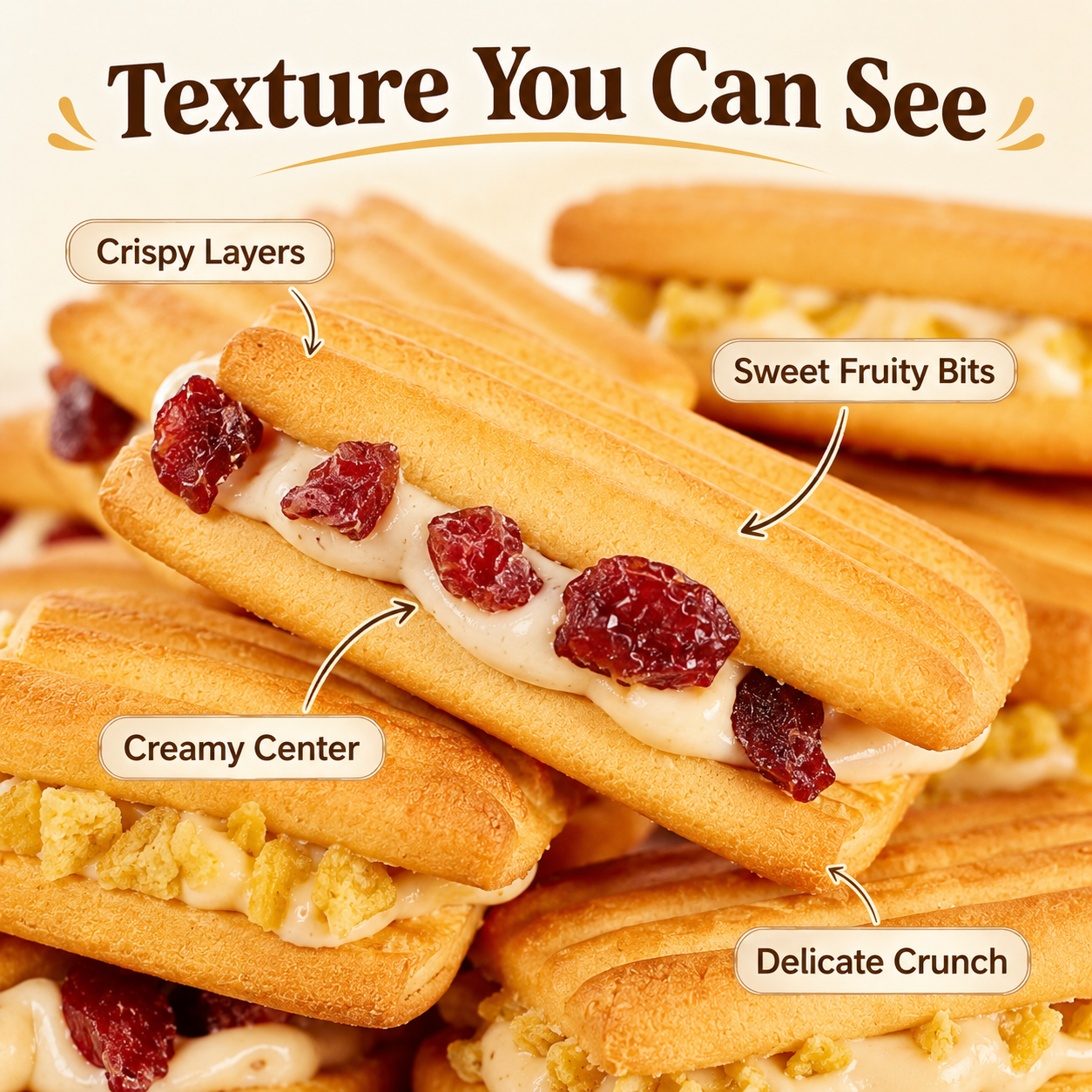 Rich Cream & Fruit Filled Sandwich Cookies - 6.6 lbs Mega Value Stock-Up Bulk Pack, Raisin & Cranberry Pastries