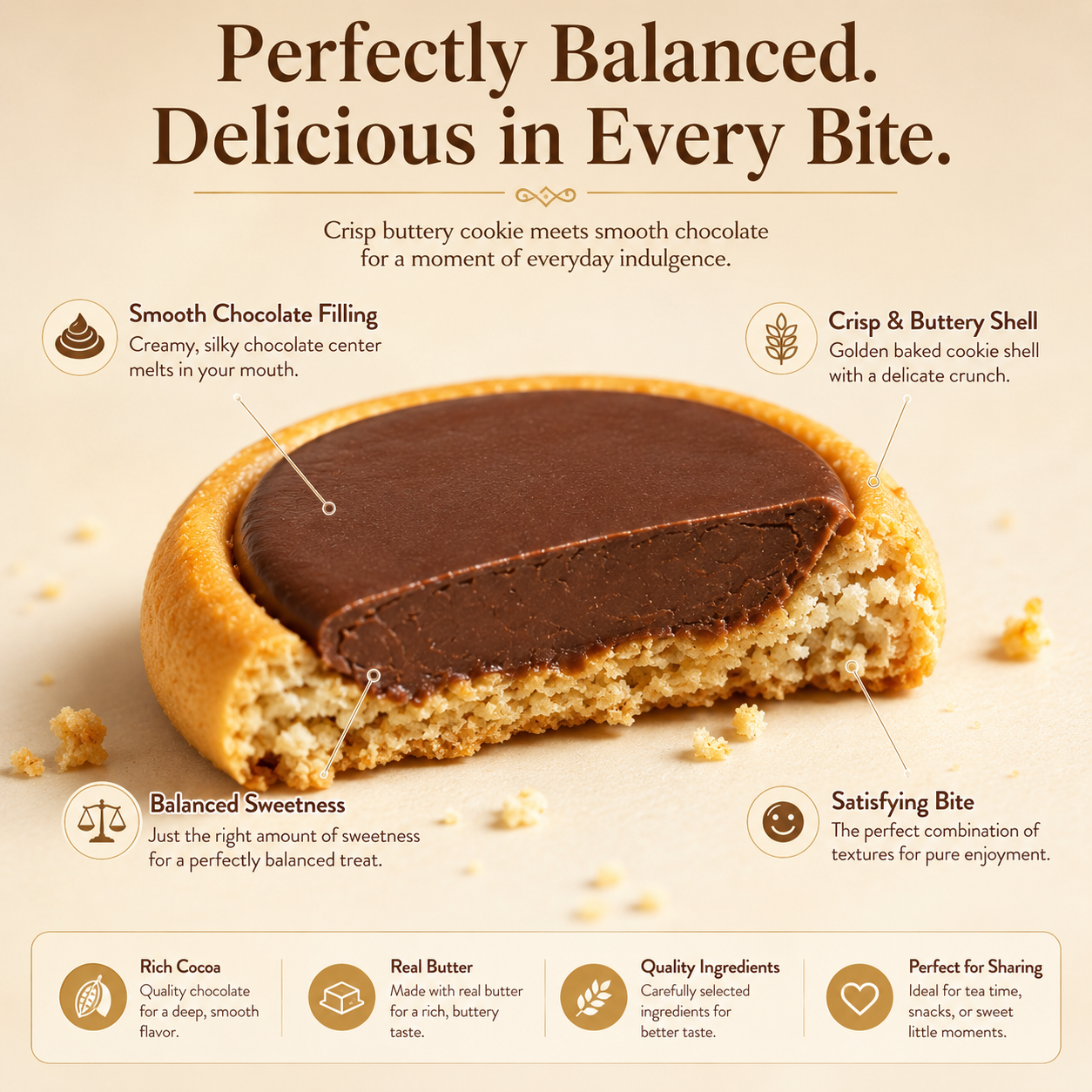 Premium Dark Chocolate Soft-Centered Tarts - 5.29 lbs Value Stock-Up Bulk Pack, 40 Individually Wrapped Pieces