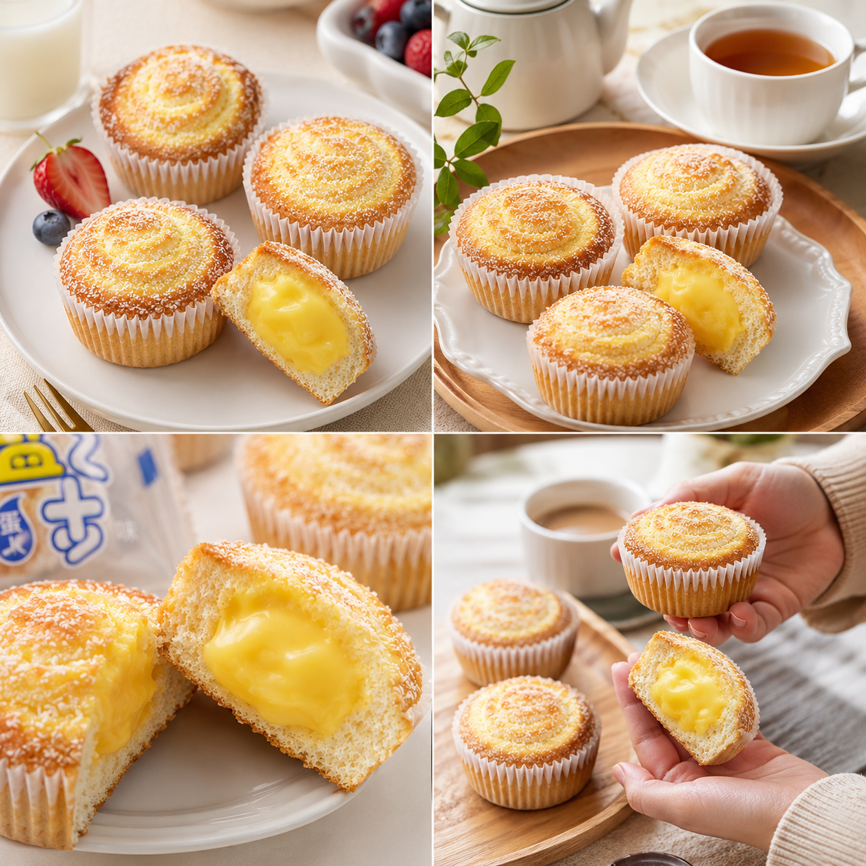 Sea Salt Cheese Filled Sponge Cake Shredded Coconut Topping, Moist and Fluffy Lava Cupcakes