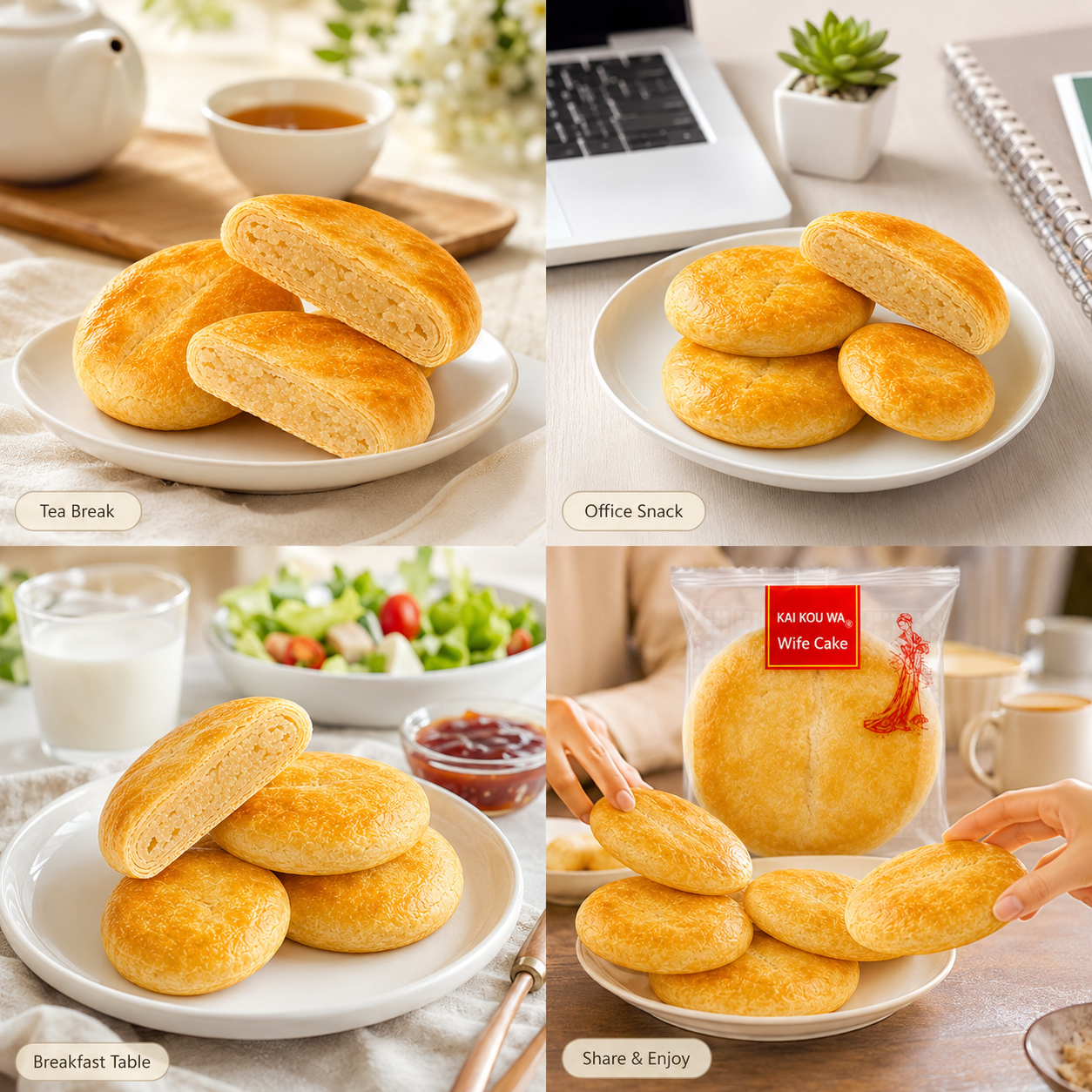 Traditional Sweet Winter Melon Flaky Pastries - 8.6 lbs Mega Value Stock-Up Bulk Pack, Classic Lao Po Bing