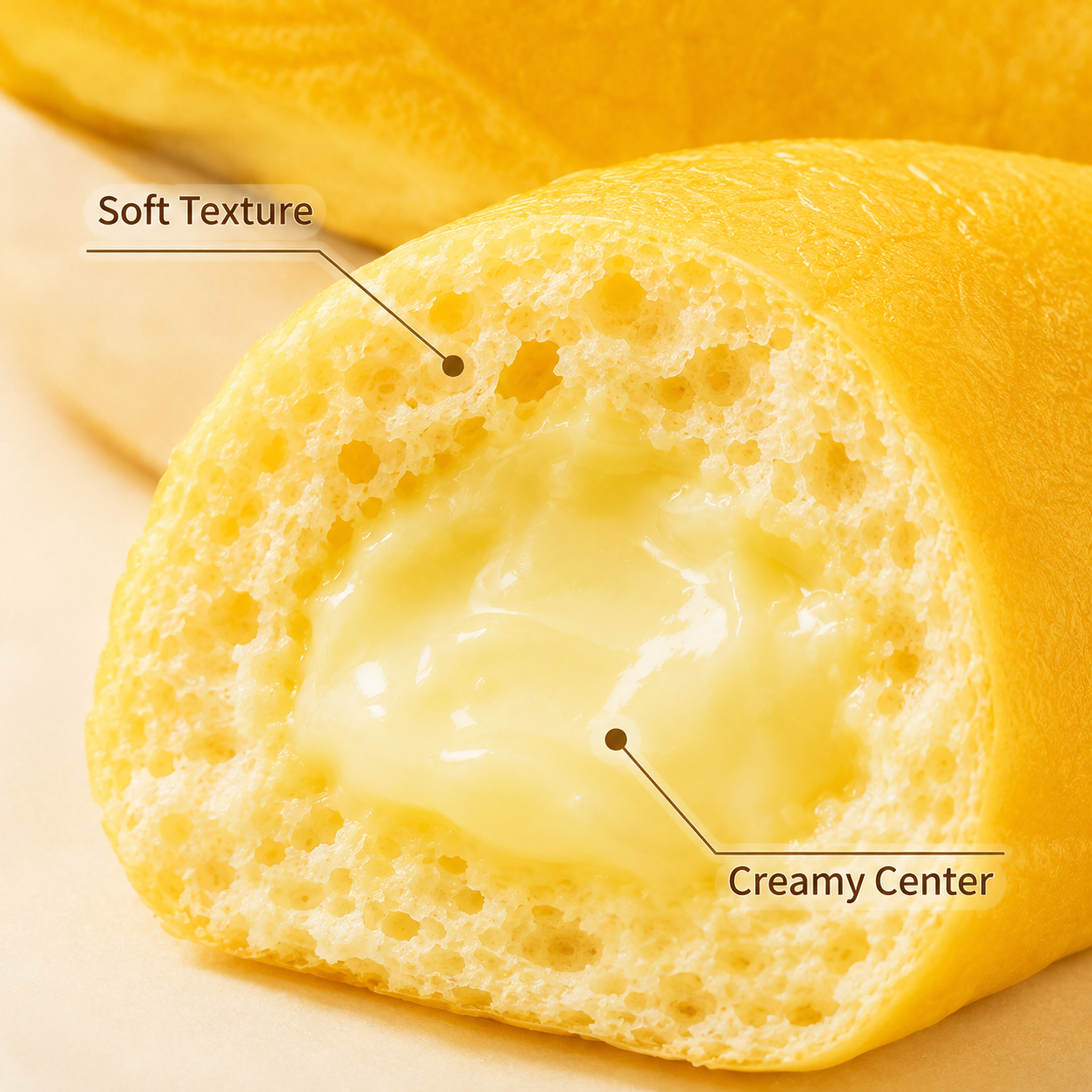 Creative Banana Shaped Custard Cream Cakes - 5.1 lbs Mega Value Stock-Up Bulk Pack, Fluffy Sponge Pastries