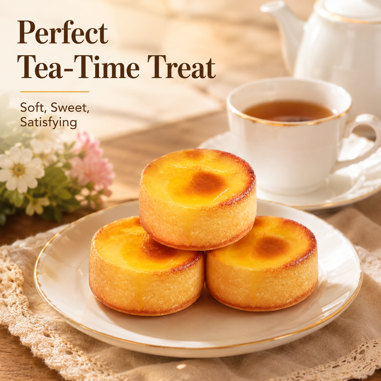 Baked Golden Custard Cream Cakes - 4.9 lbs Mega Stock-Up Bulk Pack, 32 Individually Wrapped Pieces
