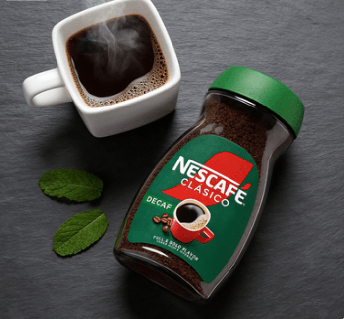 1.10lb(1Bottled)Nestle Nescafe Clasico Decaf(Decaf version)Instant Black Coffee(Dark Roast),Christmas Gifts,Party Snacks