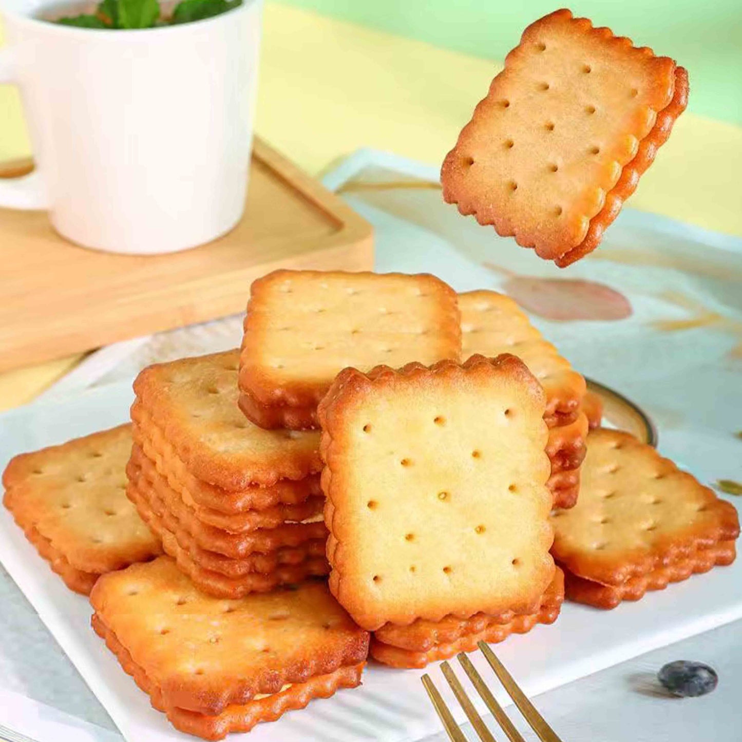 11.6oz/1bag(Includes 10 packages) [Yongdeli] Lemon Flavor Sandwich Cookies