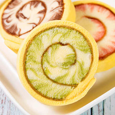 1.1LBS Swiss Roll Earl Gray Tea Bread Breakfast Alternative Animal Cream Cake