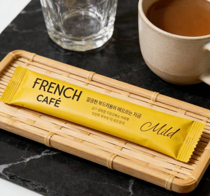 7.83 oz（1Boxed）South Korea, Nanyang French Cafe（Furanchi）Mild Flavored 3-in-1 Instant Coffee，Christmas Gifts，Christmas Snacks，New Year Snacks，Party Snacks