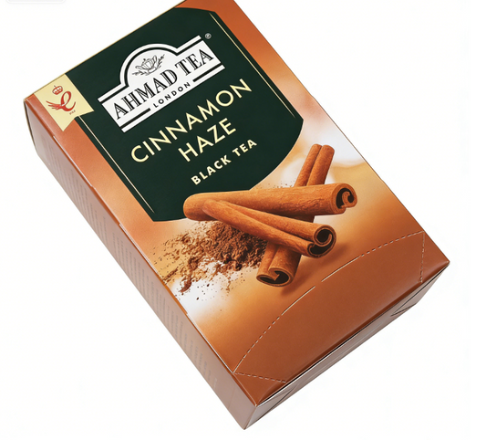 1.41 oz（1Boxed）AHMAD TEA（Yaman Tea）Cinnamon Haze Black tea bags with cinnamon flavor，Christmas Gifts，Christmas Snacks，New Year Snacks，Party Snacks