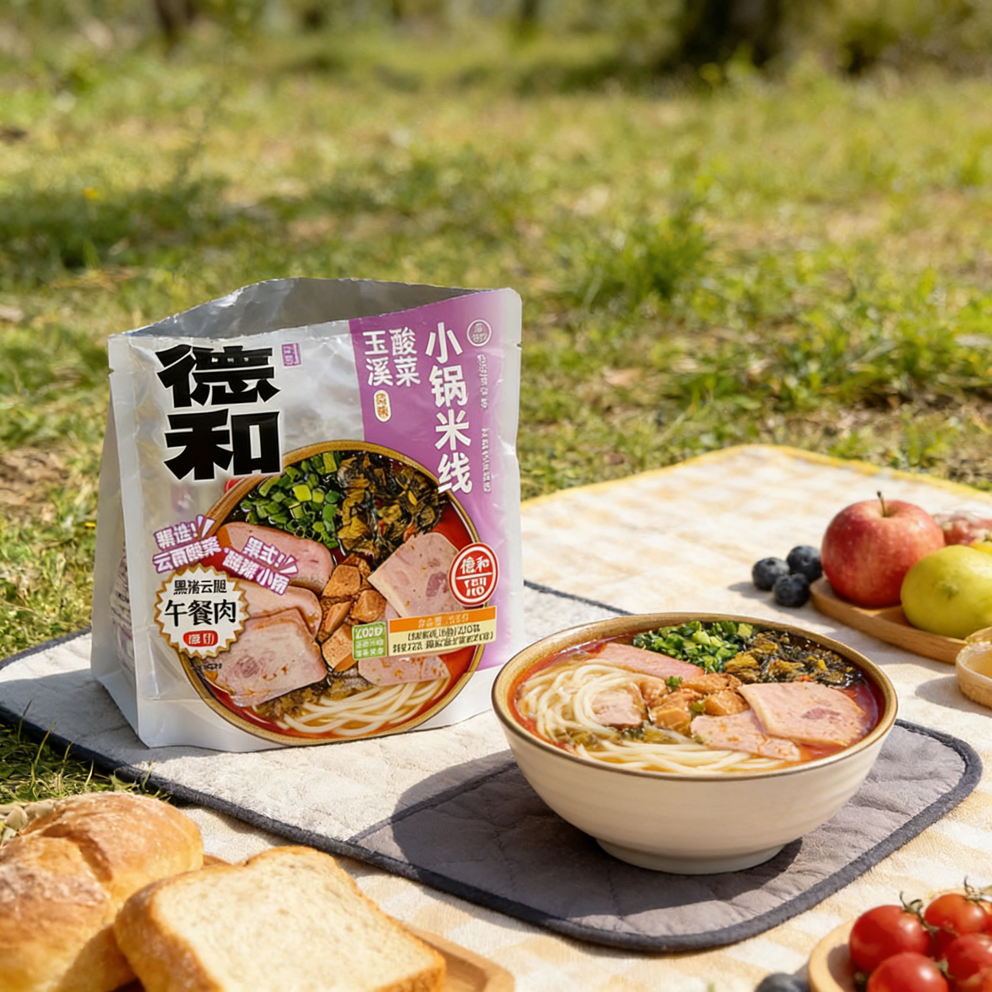 12.35oz，1Bag，Dehe Small Pot Rice Noodles，Christmas gifts