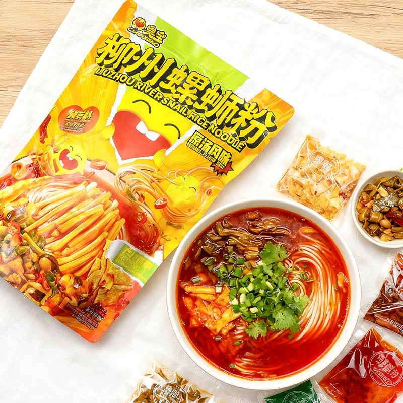 12.34oz（1Bag）Stinky Treasure Liuzhou Snail Noodles,Christmas Gifts，Christmas Snacks，New Year Snacks，Party Snacks