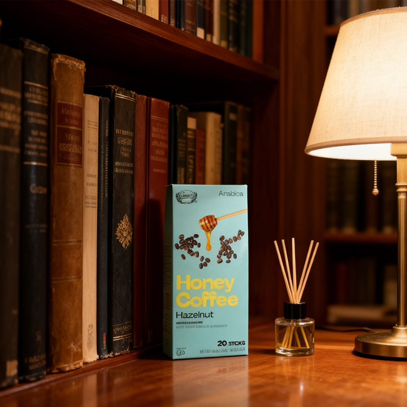 8.46oz（1Boxed）Gaines Instant coffee with honey and hazelnut flavor（Honey Coffee Hazelnut）,Christmas Gifts