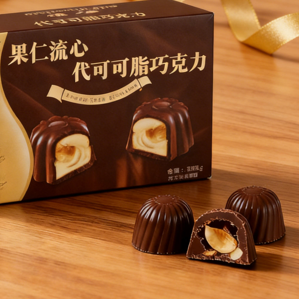 8.11oz/1boxed [Yipin Rabbit] Nutty-Filled Cocoa Butter Substitute Chocolate,Party Snacks