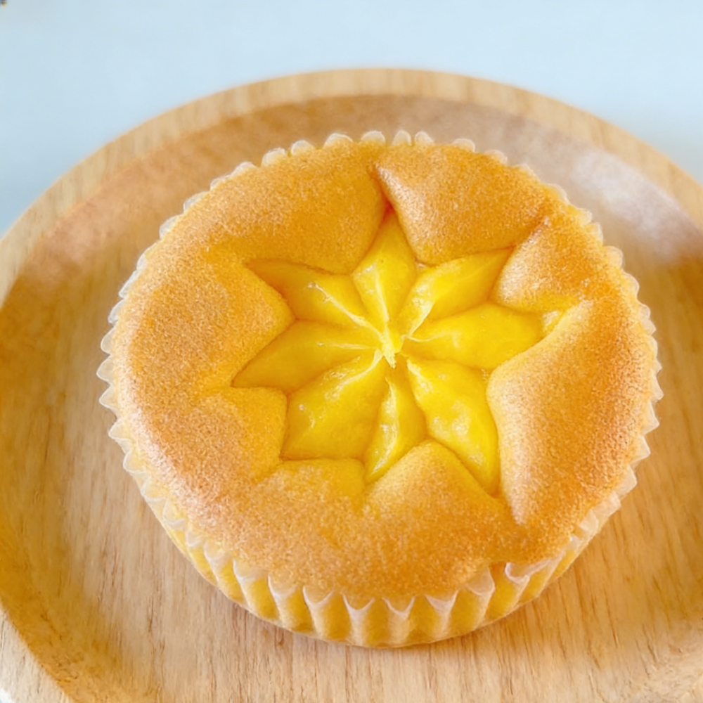 1.11LB/1bag(Includes 7 packages) Mango Flavor French Egg Tart,Tropical Sweetness Perfect for Afternoon Tea, Dessert Tables, or a Taste of Vacation