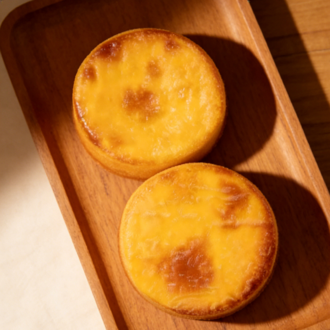 11oz/1bag(Includes 4 packages) Cheese Rock Baked Cake,Signature Torched Cheese Top on Soft Cake, Creating a Savory, Caramelized Crust with a Gooey Center, Irresistible Gourmet Snack