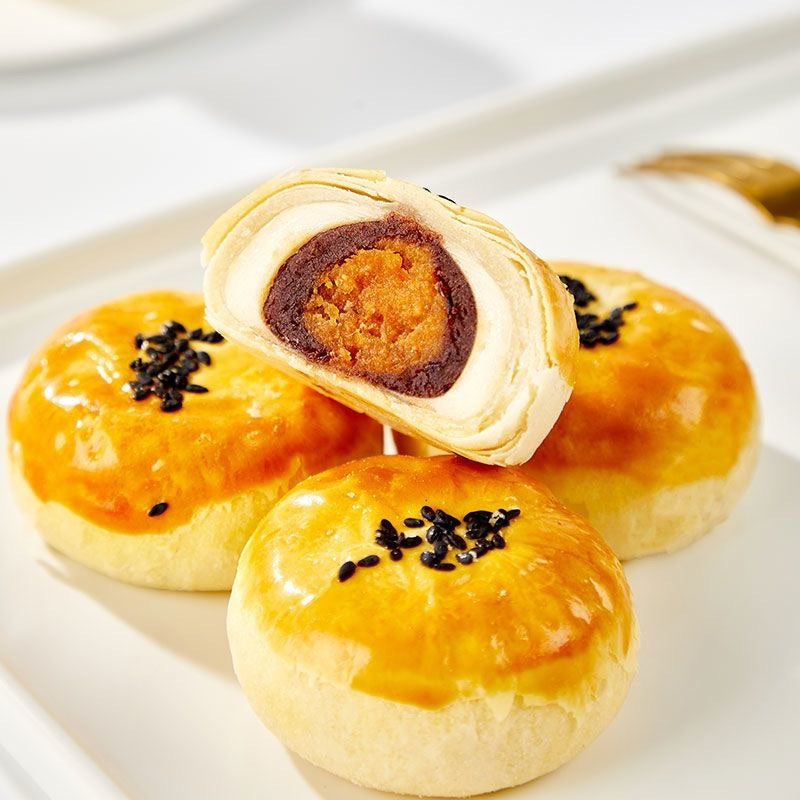 14.02oz/1bad(Includes 6 packages),Snowy Mooncake Salted Egg Yolk Pastry