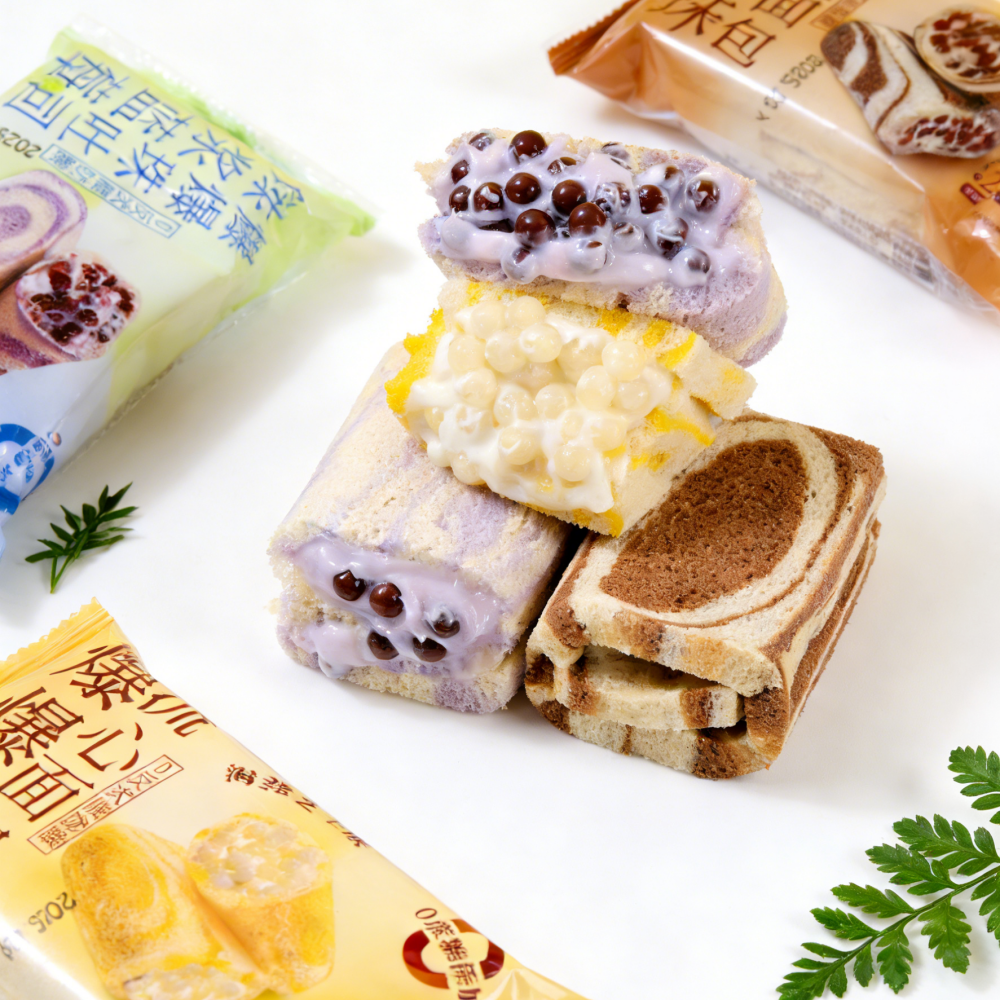 1.2LB/Explosive Pop Beads Toast Mixed Flavors,Fun Popping Boba & Topping on Soft Toast, Bursting with Fruity Juices in Assorted Flavors, A Surprising & Playful Snack for Kids and the Young at Heart