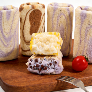 1.2LB/Explosive Pop Beads Toast Mixed Flavors,Fun Popping Boba & Topping on Soft Toast, Bursting with Fruity Juices in Assorted Flavors, A Surprising & Playful Snack for Kids and the Young at Heart