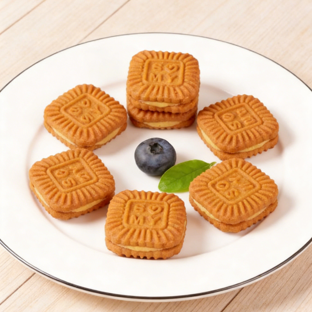 10.43oz/1bag Caramel Filled Cookies,Crispy Butter Cookies, Irresistibly Sweet & Buttery, Perfect Indulgent Treat for Dessert, Coffee Breaks, or a Moment of Craving