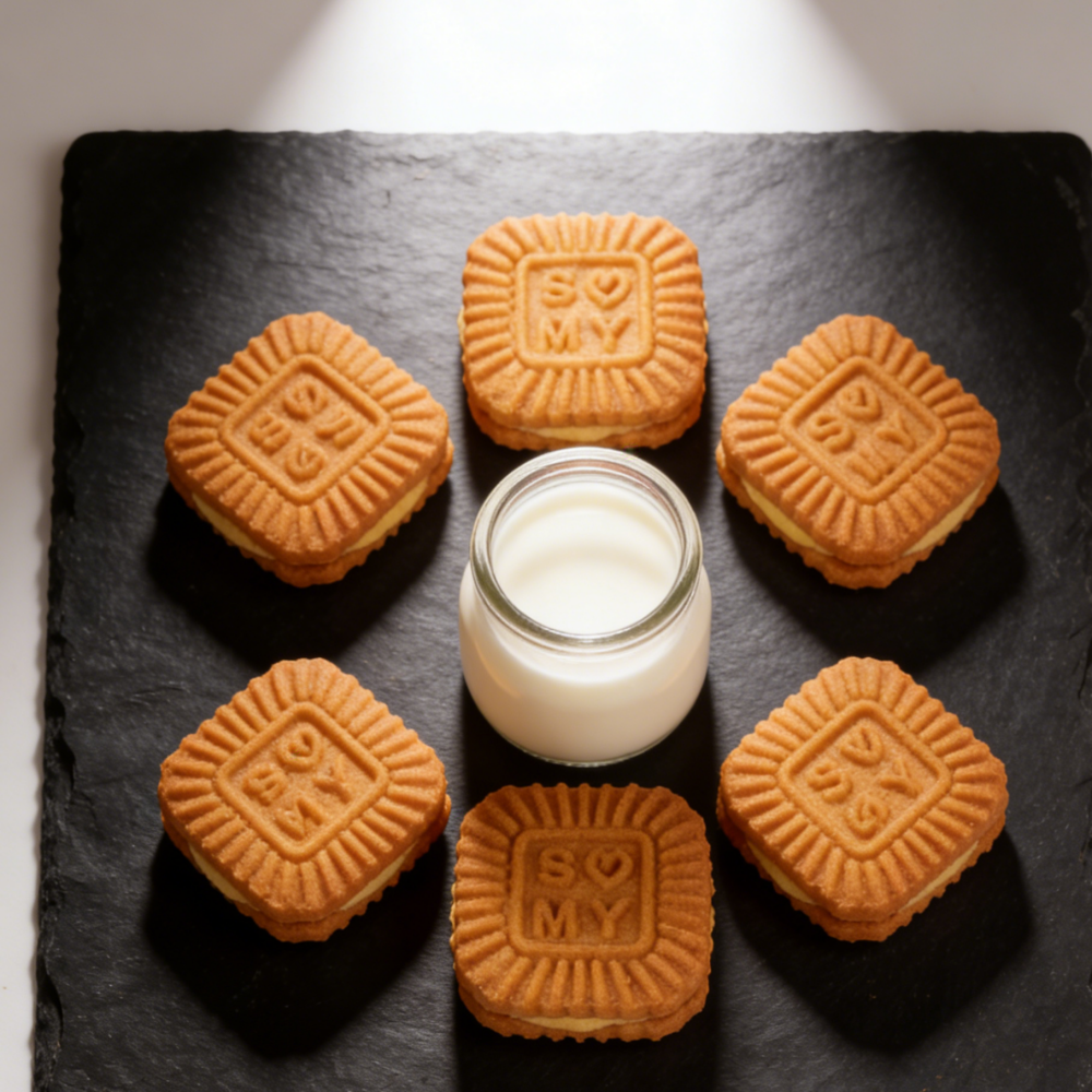 10.43oz/1bag Caramel Filled Cookies,Crispy Butter Cookies, Irresistibly Sweet & Buttery, Perfect Indulgent Treat for Dessert, Coffee Breaks, or a Moment of Craving