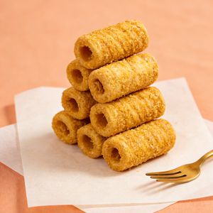 7.95oz/1bag Coconut Yellow Crispy Rolls,Light & Crispy Fried Roll Pastry Infused with Coconut Flavor, Sweet, Fragrant & Addictively Crunchy, Tropical Snack Perfect for Tea Time or a Sweet Craving