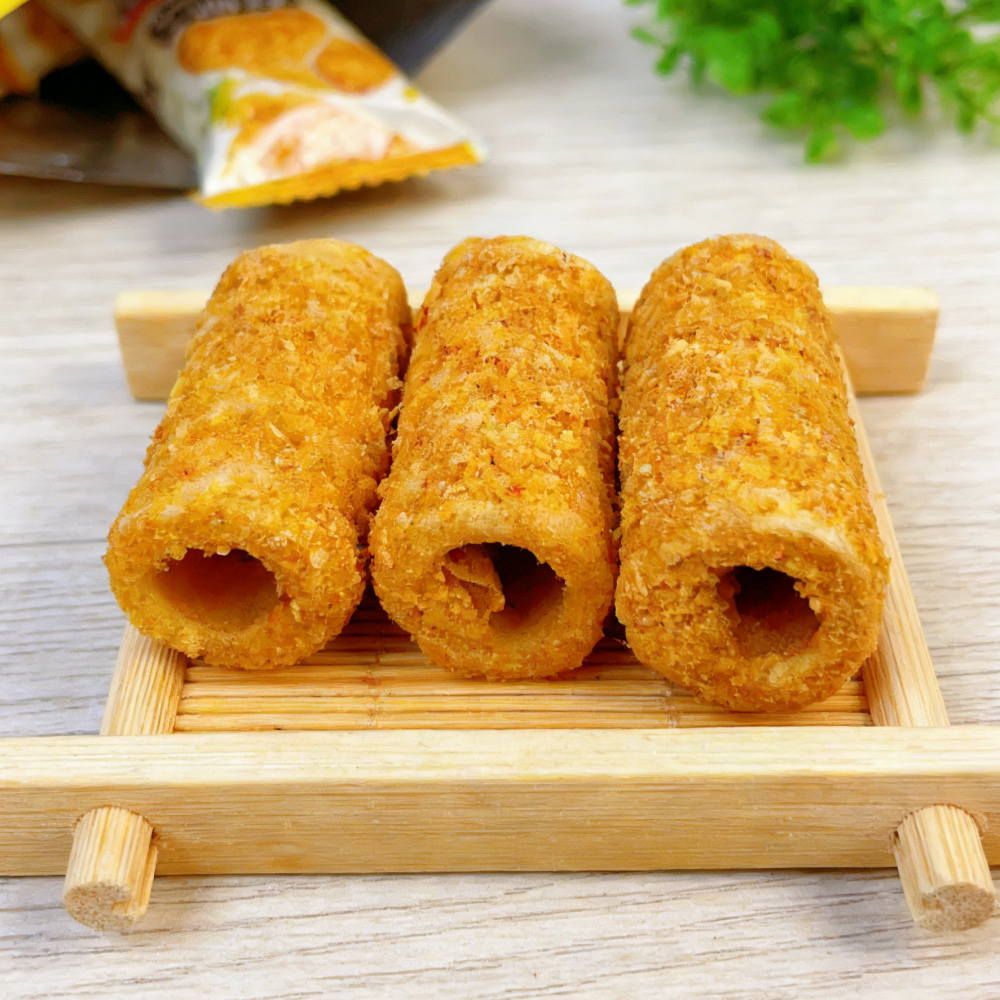 7.95oz/1bag Coconut Yellow Crispy Rolls,Light & Crispy Fried Roll Pastry Infused with Coconut Flavor, Sweet, Fragrant & Addictively Crunchy, Tropical Snack Perfect for Tea Time or a Sweet Craving
