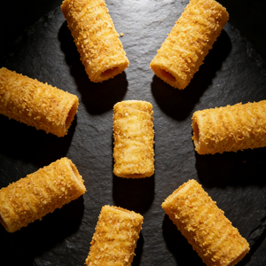 7.95oz/1bag Coconut Yellow Crispy Rolls,Light & Crispy Fried Roll Pastry Infused with Coconut Flavor, Sweet, Fragrant & Addictively Crunchy, Tropical Snack Perfect for Tea Time or a Sweet Craving