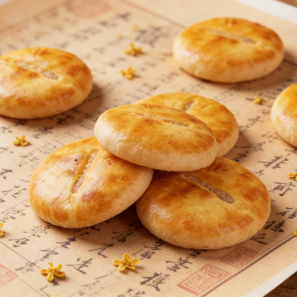 11.4oz/1bag (Includes 12 packages) Wife's Cake,Traditional Chinese Pastry,Classic Cantonese Snack Perfect for Tea Pairing, Gifting, and Family Sharing