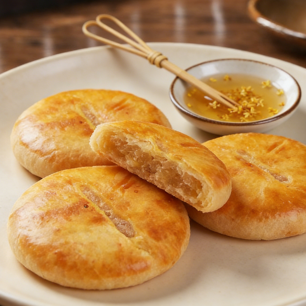 11.4oz/1bag (Includes 12 packages) Wife's Cake,Traditional Chinese Pastry,Classic Cantonese Snack Perfect for Tea Pairing, Gifting, and Family Sharing