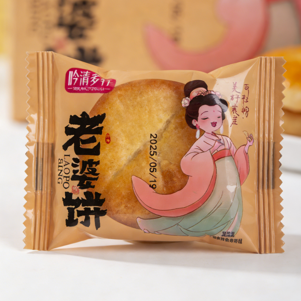 11.4oz/1bag (Includes 12 packages) Wife's Cake,Traditional Chinese Pastry,Classic Cantonese Snack Perfect for Tea Pairing, Gifting, and Family Sharing