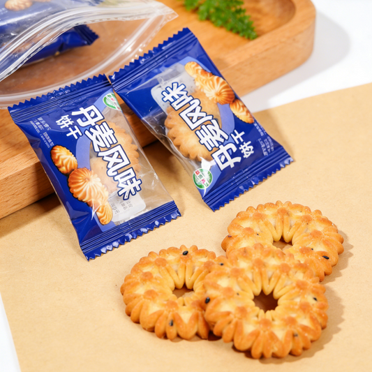 5.38oz/1bag  Popular Danish Cookies,Party Snacks,Crispy, Buttery & Delicate, The Perfect Shareable Treat for Holiday Gatherings, Tea Time, or as a Hostess Gift