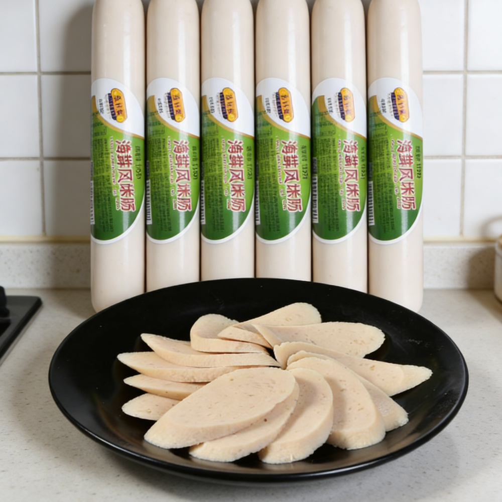 14.11oz/1bag Seafood Sausage,Savory Sausage Made with Select Fish & Seafood, Versatile for Instant Noodles, Hot Pot, Breakfast, or a Protein-Rich Snack