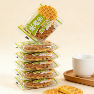 8.51oz/1bag(Includes 8 packages) Egg yolk pancake,Crumbly & Rich Shortbread Texture, Irresistibly Salty-Sweet Snack Perfect with Tea or as a Gift