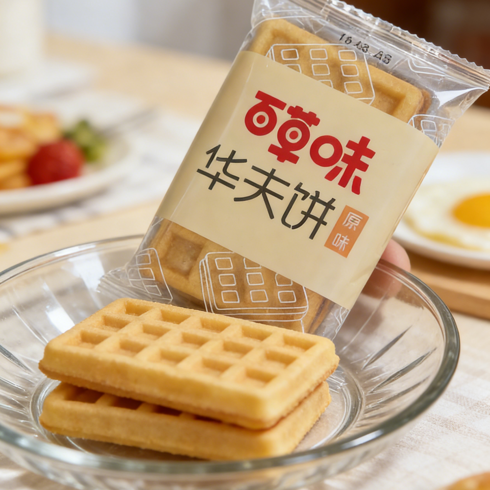 9.58oz/1bag [Baicaowei] Waffle,Party Snacks,Individually Wrapped for Easy Sharing, Sweet & Buttery Flavor Perfect for Parties, Picnics, and On-the-Go Snacking