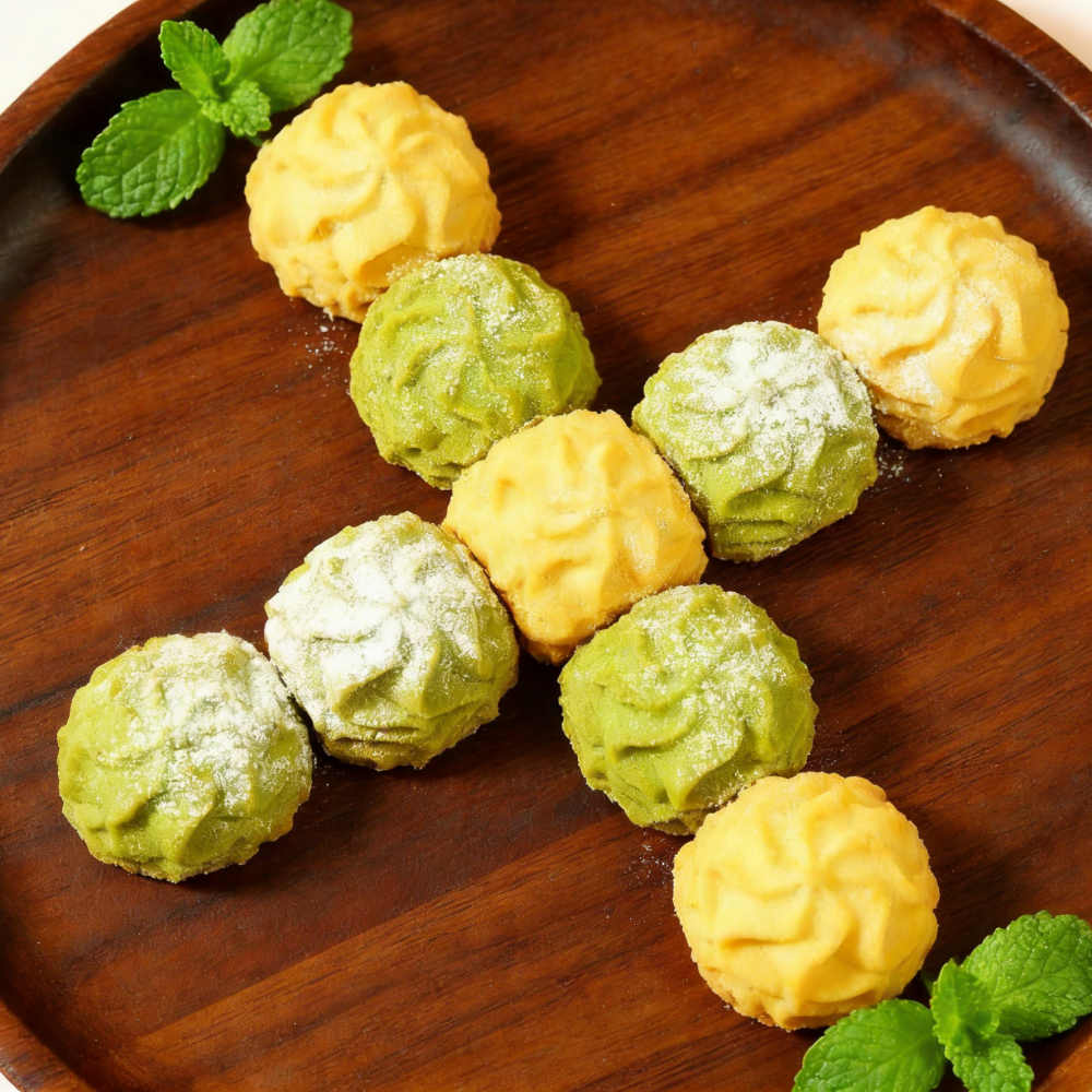 10.58oz/1bag Little Flower Cookies（Original Flavor+Matcha flavor）