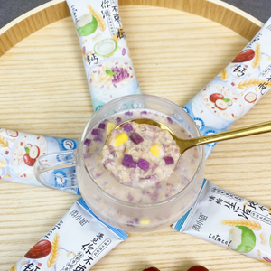 14.36oz/1bag(Includes 10 packages) [YuXiaoJie] Brewed Oatmeal,Two flavors,Just Add Hot Water or Milk for a Wholesome, Hearty Breakfast in Minutes, Perfect for Busy Mornings