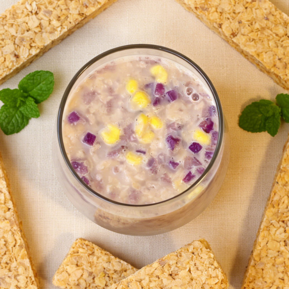 14.36oz/1bag(Includes 10 packages) [YuXiaoJie] Brewed Oatmeal,Two flavors,Just Add Hot Water or Milk for a Wholesome, Hearty Breakfast in Minutes, Perfect for Busy Mornings