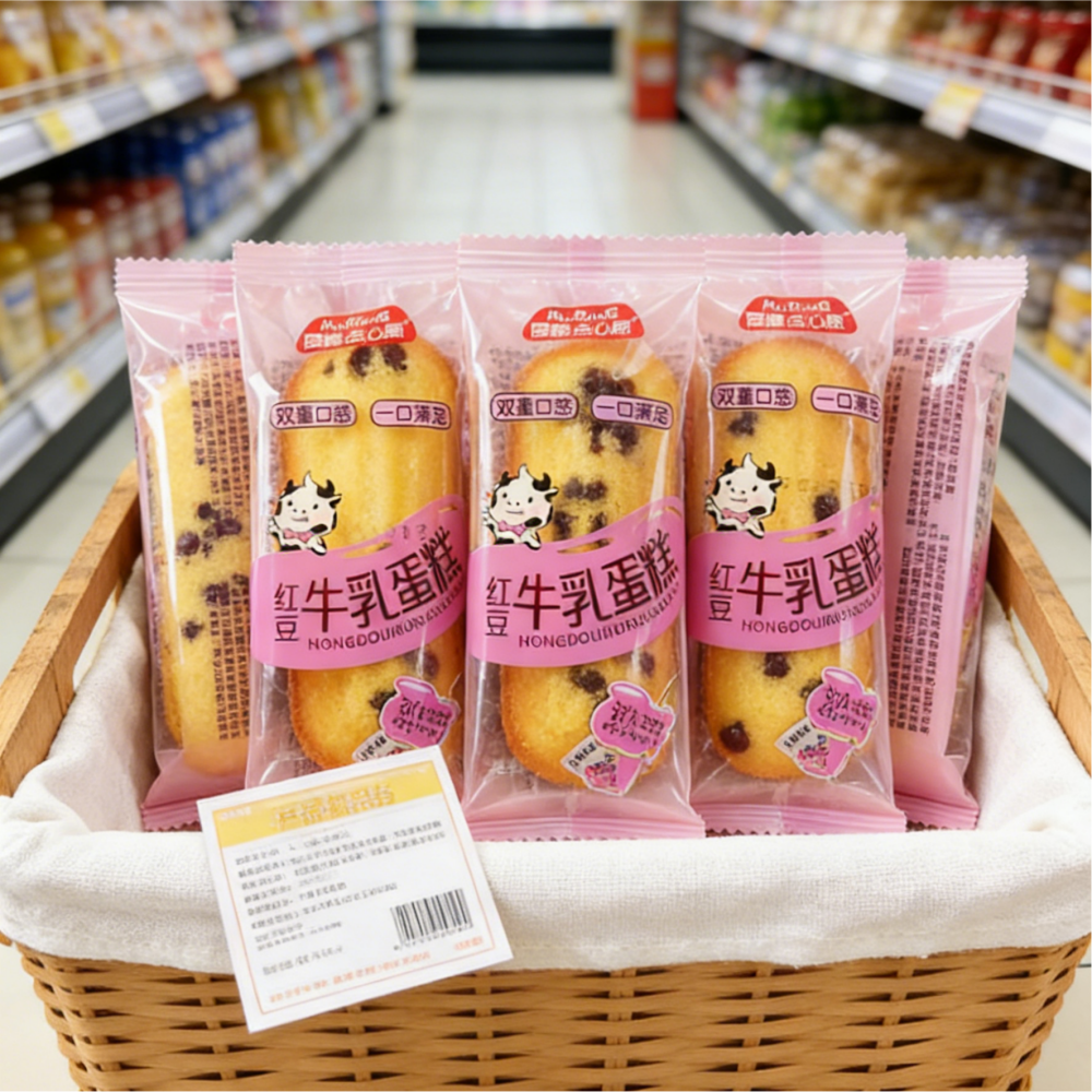 9.97oz/1bag,Banana Red Bean Milk Cake