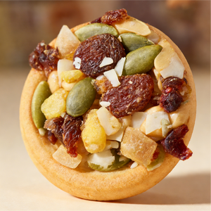 11.8oz/1bag(Includes 30 packages) Nut Pizza Round Cake,Mini Round Cookie with Nuts, Seeds & Dried Fruit, Resembling a Pizza, A Wholesome & Crunchy Bite-Sized Snack Perfect for Sharing