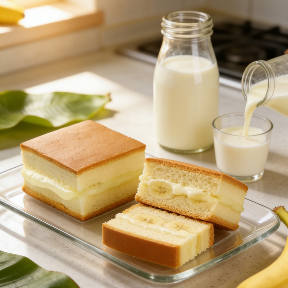 11.96oz(Includes ten packages) Banana Milk Flavored Cake,Party Snacks