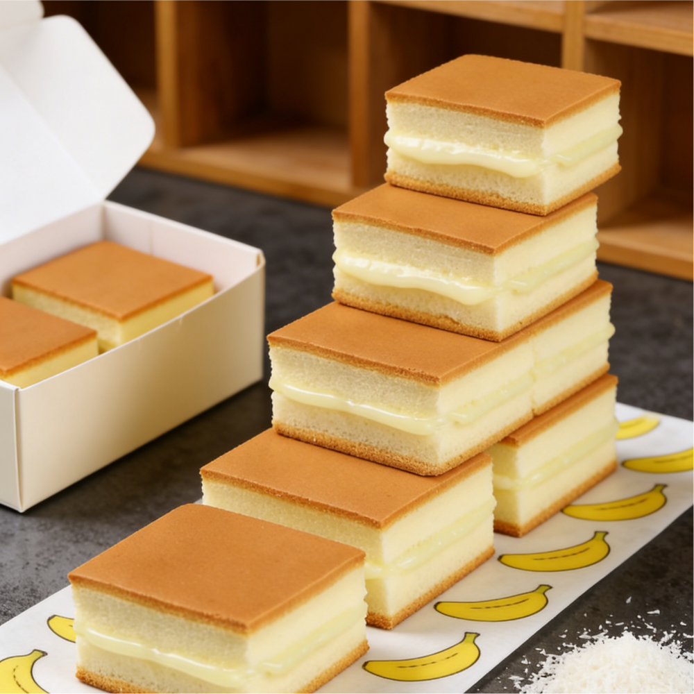 11.96oz(Includes ten packages) Banana Milk Flavored Cake,Party Snacks