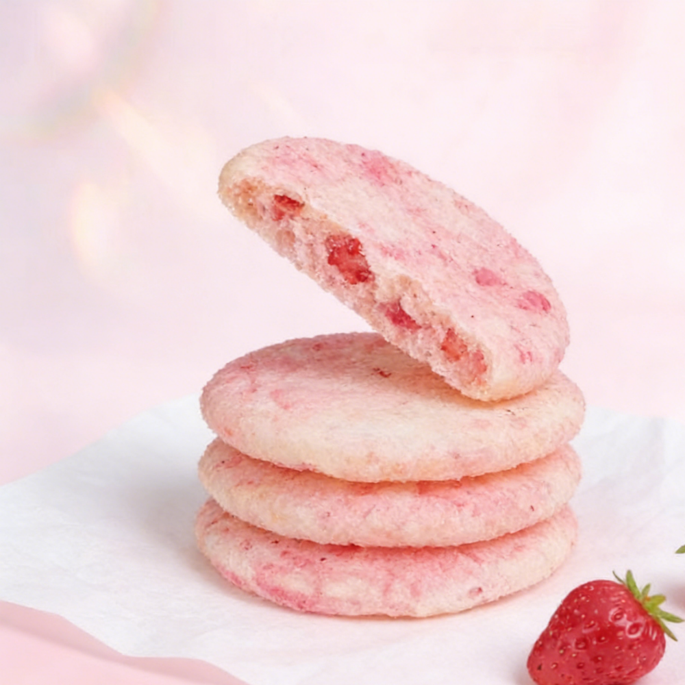 10.98oz [XiaoShuaiCai]"Rice falls in love with berries"Strawberry flavored rice cake,Party Snacks