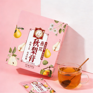 1.36LB/1boxed(Includes 20 packages) [Huatuo] Bird's Nest Autumn Pear Syrup,Party Snacks