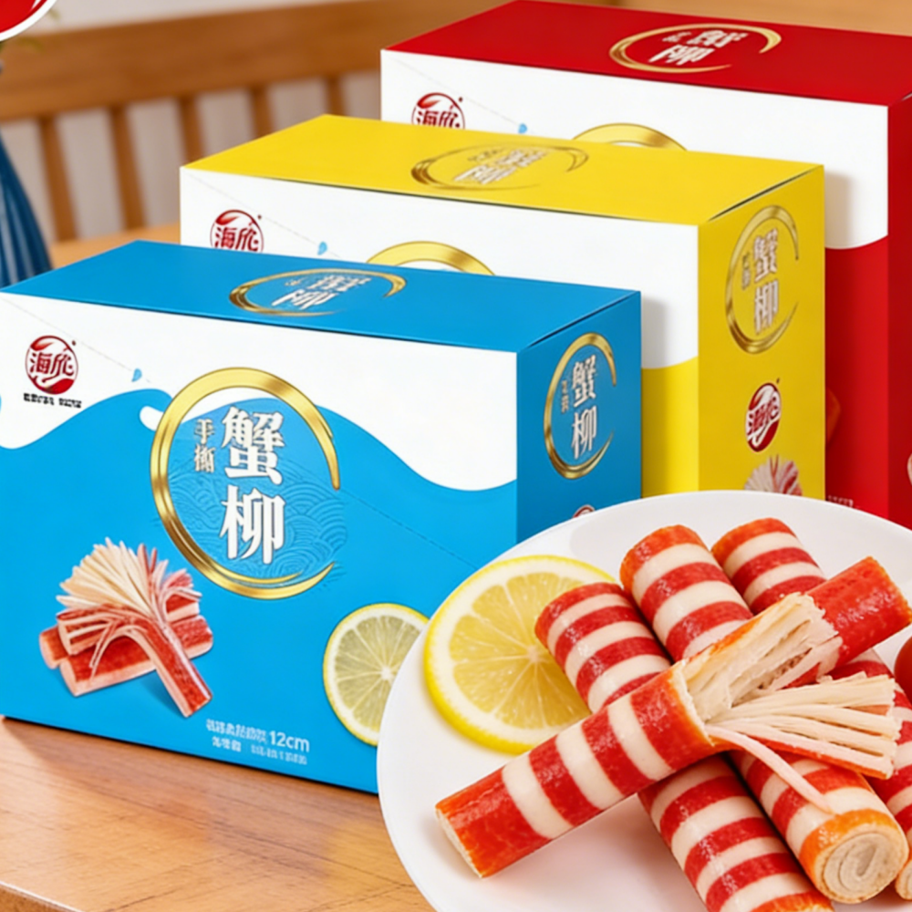 13.68oz/1boxed Hand tearing crab willows,Three flavors