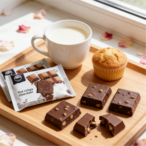 1.12LB(Includes 10 packages) Western Restaurant Nut Chocolate Silky Milk Flavor,Party Snacks