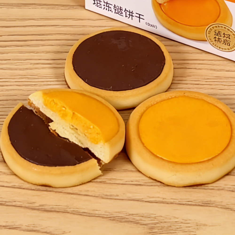 Soft Tart Cookies-Creamy Cheese Center&Dark Chocolate Center, Buttery & Crumbly,2.15oz