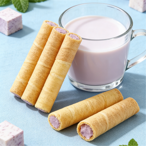 14.11oz/1bag Taro Milk Egg Roll Crispy,Party Snacks