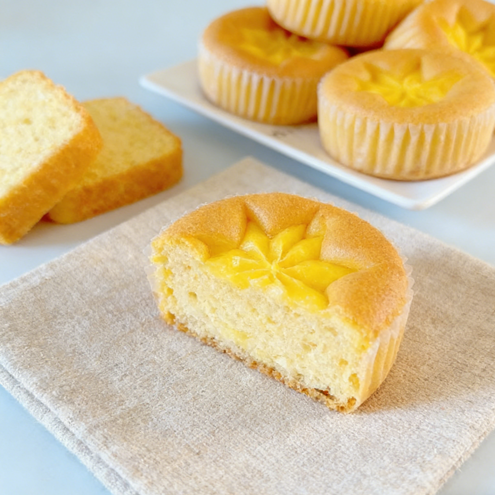 1.11LB/1bag(Includes 7 packages) Mango Flavor French Egg Tart,Tropical Sweetness Perfect for Afternoon Tea, Dessert Tables, or a Taste of Vacation