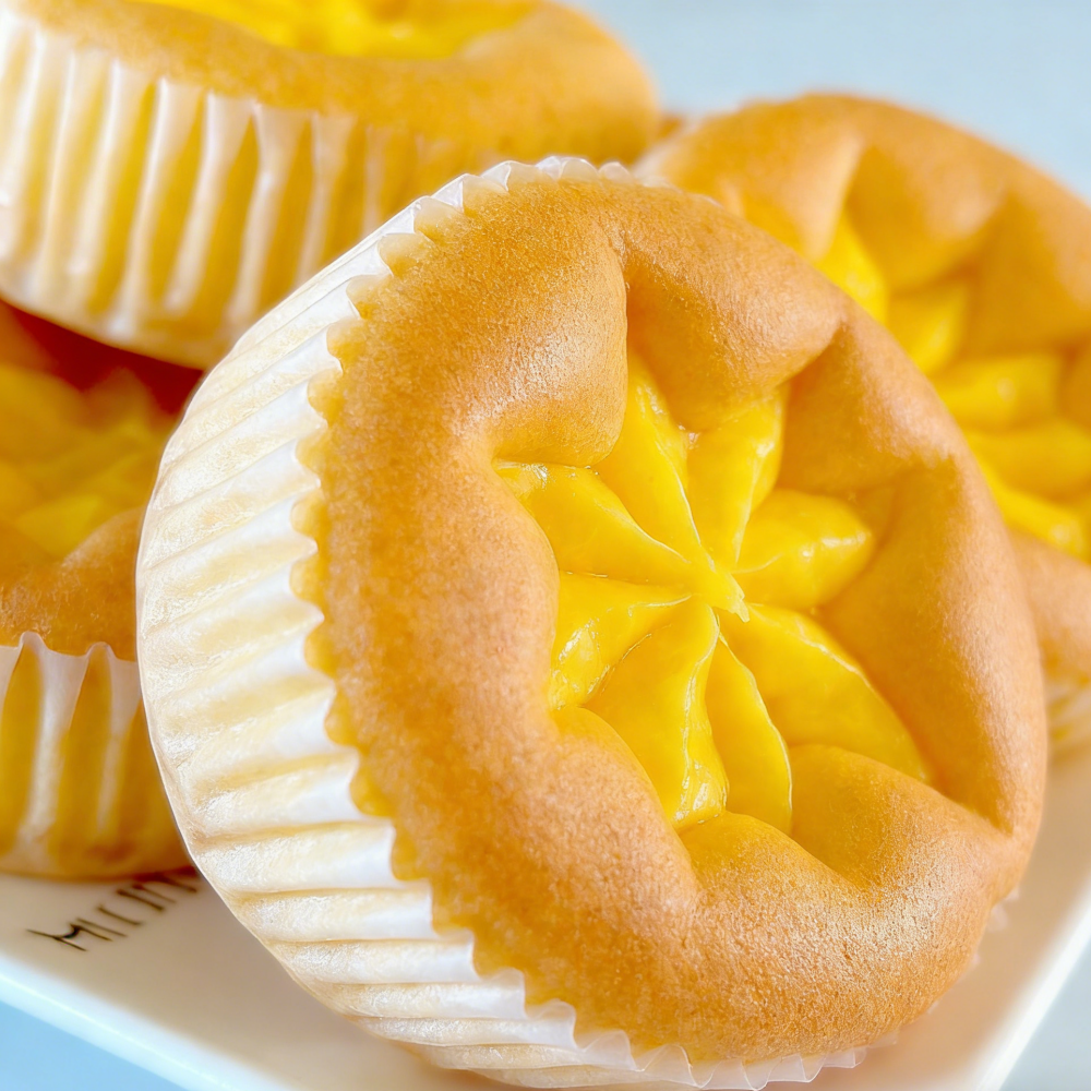 1.11LB/1bag(Includes 7 packages) Mango Flavor French Egg Tart,Tropical Sweetness Perfect for Afternoon Tea, Dessert Tables, or a Taste of Vacation