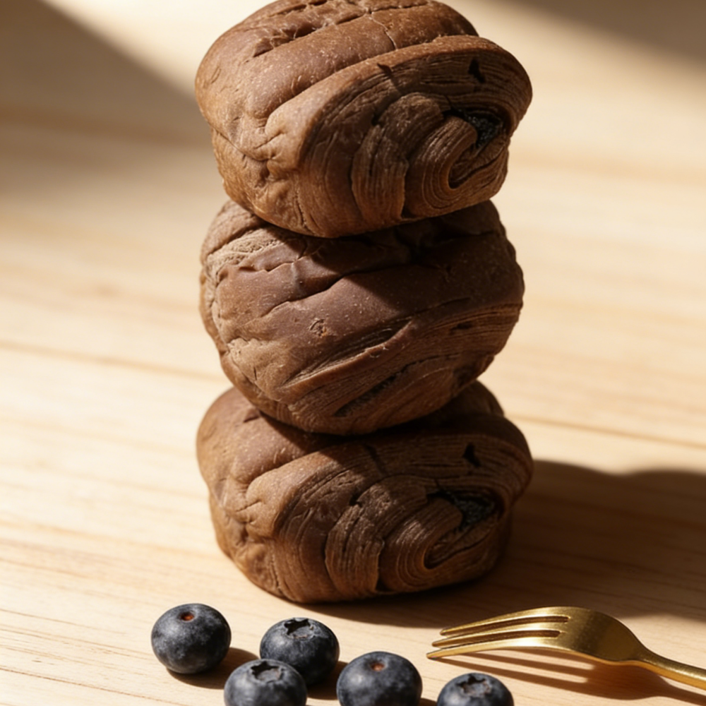 10.11oz/1bag (Includes 4 packages) [Xiamei] Dirty Bag Chocolate Flavored Bread,Ultra Moist Chocolate Swirl Bread Coated in Rich Cocoa Powder, Decadent & Indulgent Treat for Chocolate Lovers, Breakfast or Snack