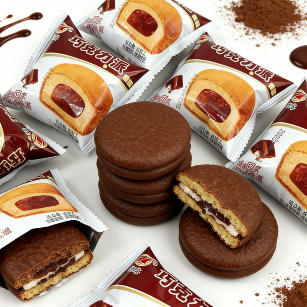 14.44oz/1bag(Includes 7 packages)Chocolate Flavored Pie，Christmas Gifts，Party Snacks