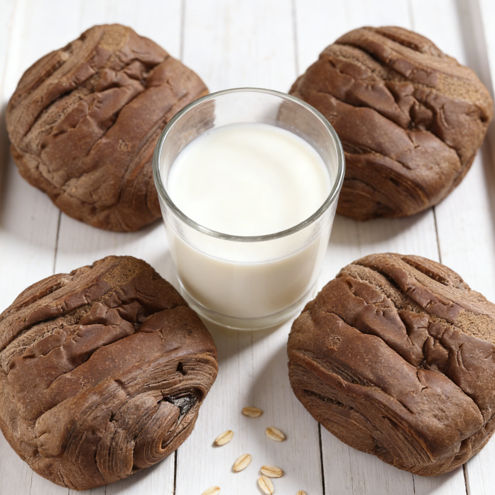 10.11oz/1bag (Includes 4 packages) [Xiamei] Dirty Bag Chocolate Flavored Bread,Ultra Moist Chocolate Swirl Bread Coated in Rich Cocoa Powder, Decadent & Indulgent Treat for Chocolate Lovers, Breakfast or Snack